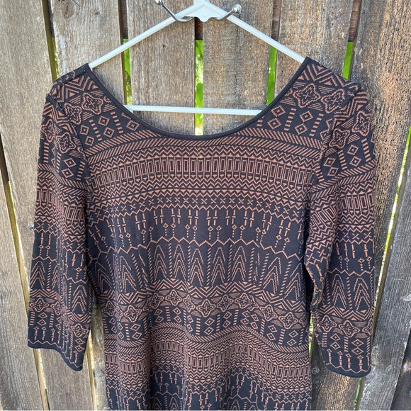 Peruvian Connection 100% Pima Cotton 3/4 Sleeve Sweater Dress Sz M - Picture 8 of 12